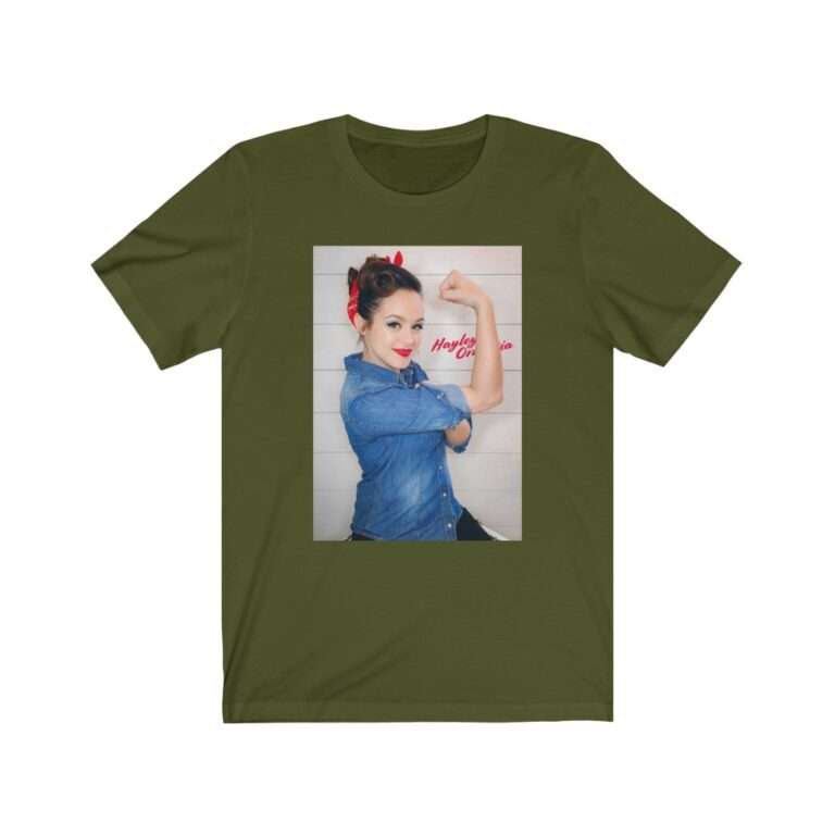 Actress Hayley Orrantia Women Power - Premium Unisex T-Shirt - Image 9