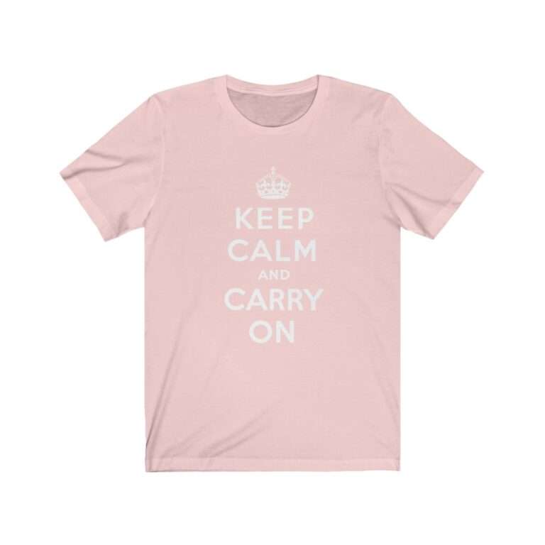Keep Calm and Carry On - Premium Unisex T-Shirt - Image 3