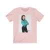 The Goldbergs Hayley Orrantia in Green Fringe Jacket - Premium Unisex T-Shirt - Image 4