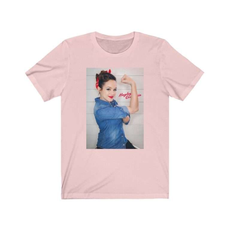 Actress Hayley Orrantia Women Power - Premium Unisex T-Shirt - Image 4