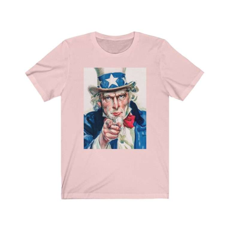 Uncle Sam I Want You Poster Art - Premium Unisex T-Shirt - Image 4