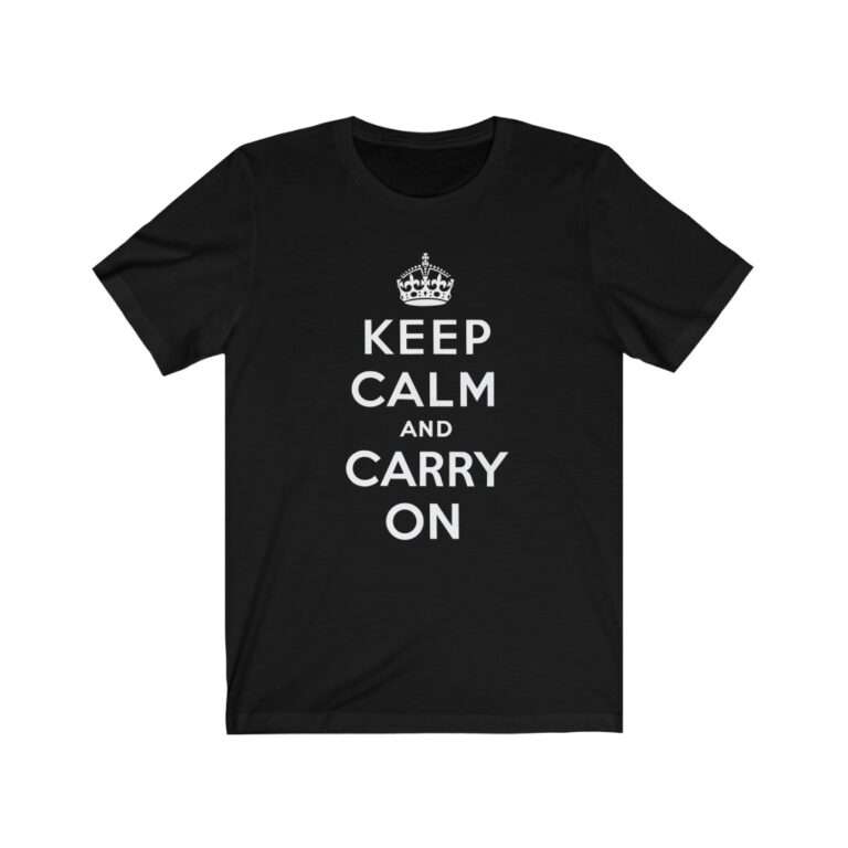 Keep Calm and Carry On - Premium Unisex T-Shirt - Image 4