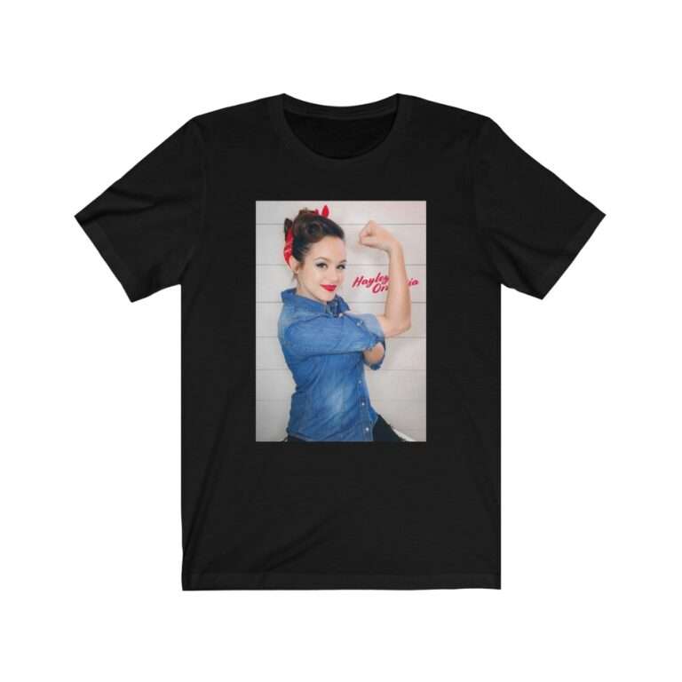 Actress Hayley Orrantia Women Power - Premium Unisex T-Shirt - Image 5