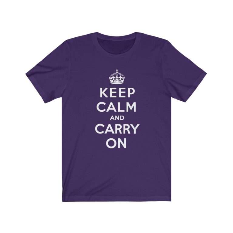 Keep Calm and Carry On - Premium Unisex T-Shirt - Image 15
