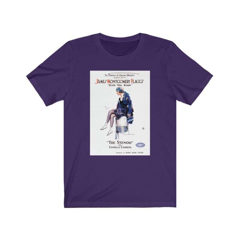 The Stenog by James Montgomery Flagg - Premium Unisex T-Shirt - Image 15