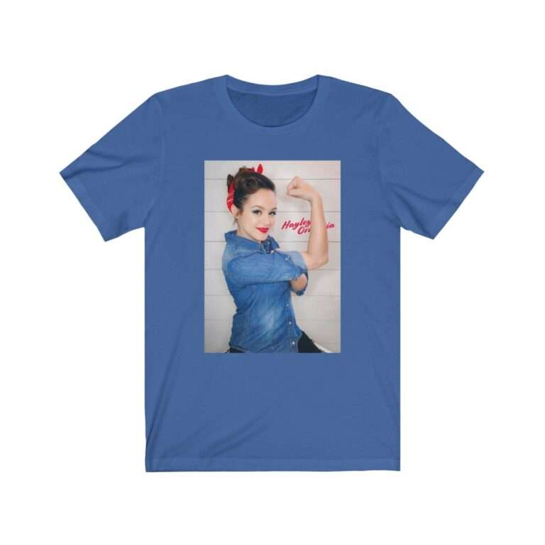 Actress Hayley Orrantia Women Power - Premium Unisex T-Shirt - Image 11