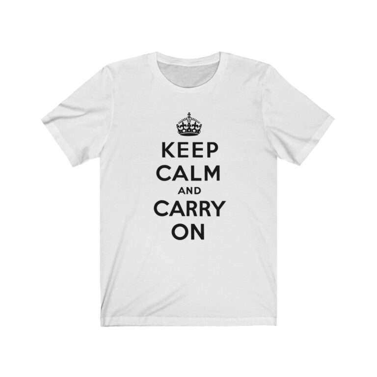 Keep Calm and Carry On - Premium Unisex T-Shirt - Image 2