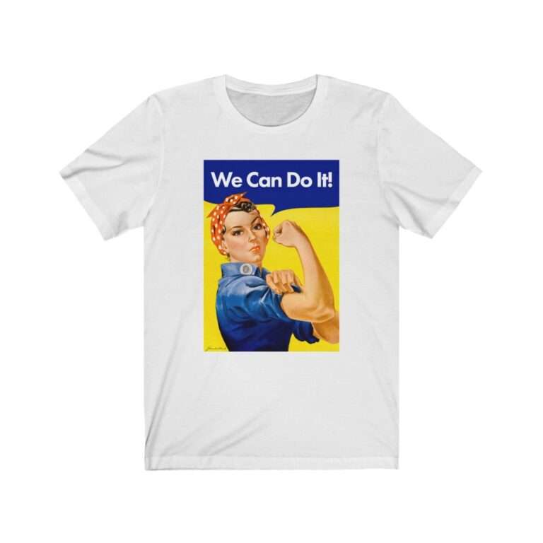 We Can Do it! WWII Poster Art - Premium Unisex T-Shirt - Image 2