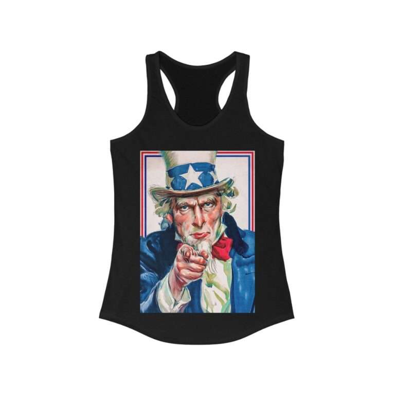 Uncle Sam I Want You Poster Art - Women's Racerback Tank - Image 3