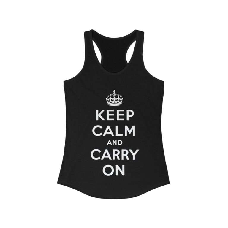Keep Calm and Carry On - Women's Racerback Tank - Image 3