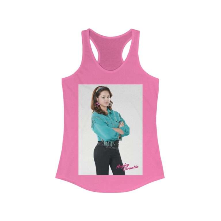 The Goldbergs Hayley Orrantia in Green Fringe Jacket - Women's Racerback Tank - Image 13