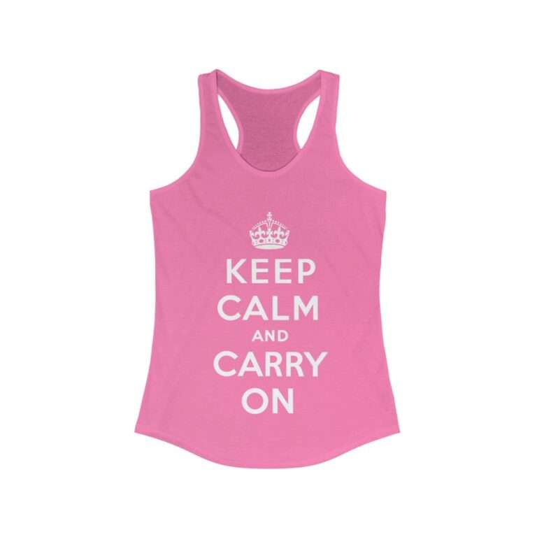 Keep Calm and Carry On - Women's Racerback Tank - Image 14