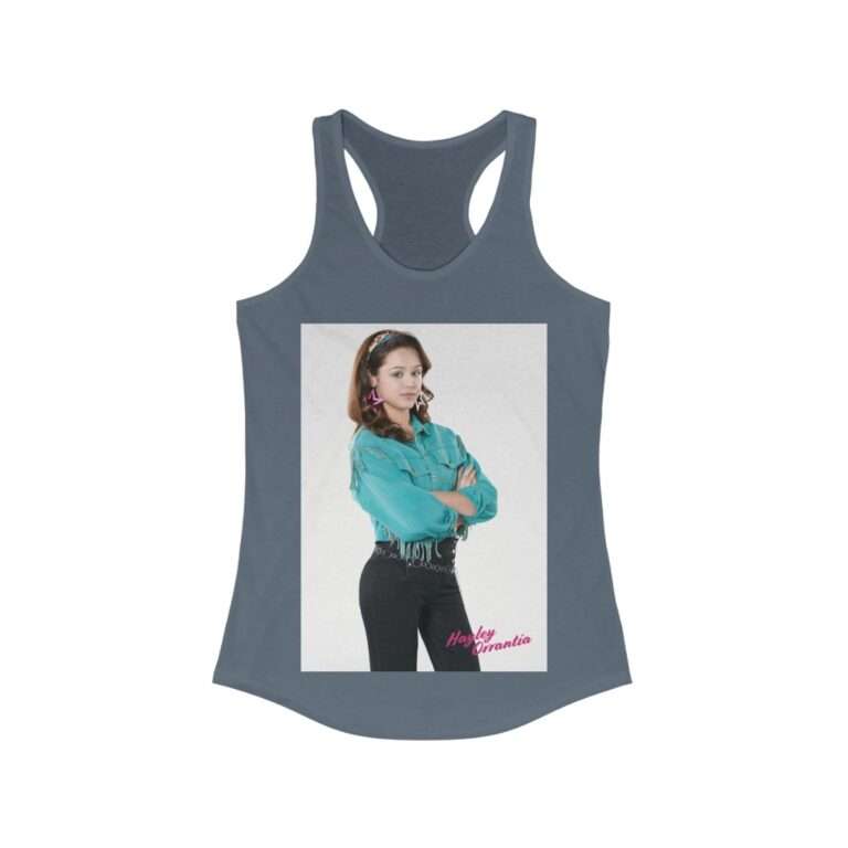 The Goldbergs Hayley Orrantia in Green Fringe Jacket - Women's Racerback Tank - Image 9