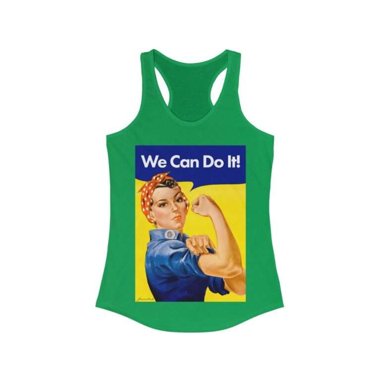 We Can Do it! WWII Poster Art - Women's Racerback Tank - Image 7
