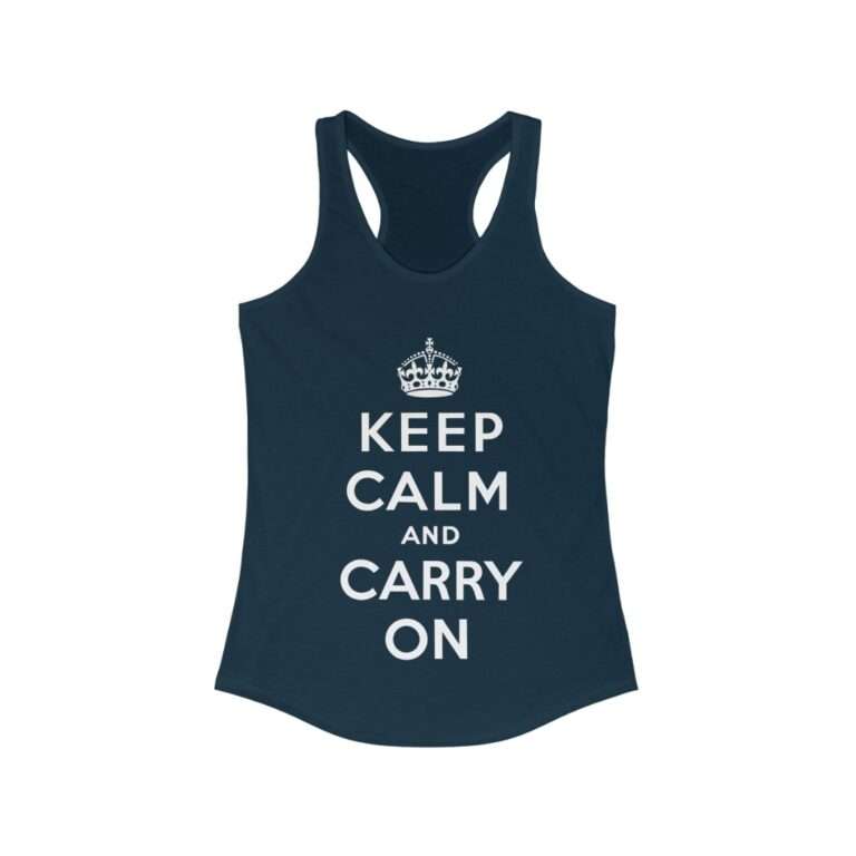 Keep Calm and Carry On - Women's Racerback Tank - Image 12