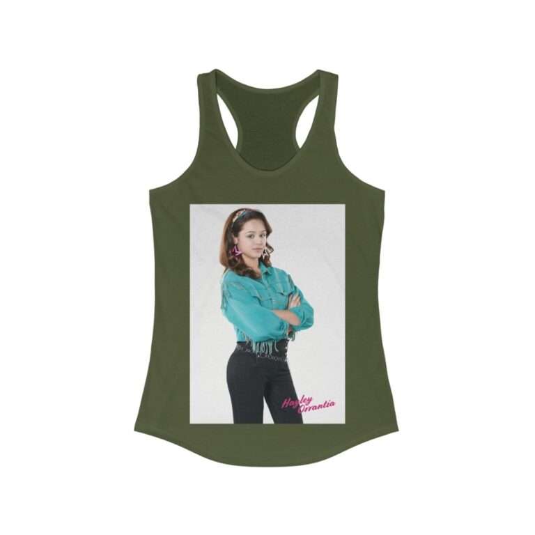 The Goldbergs Hayley Orrantia in Green Fringe Jacket - Women's Racerback Tank - Image 6