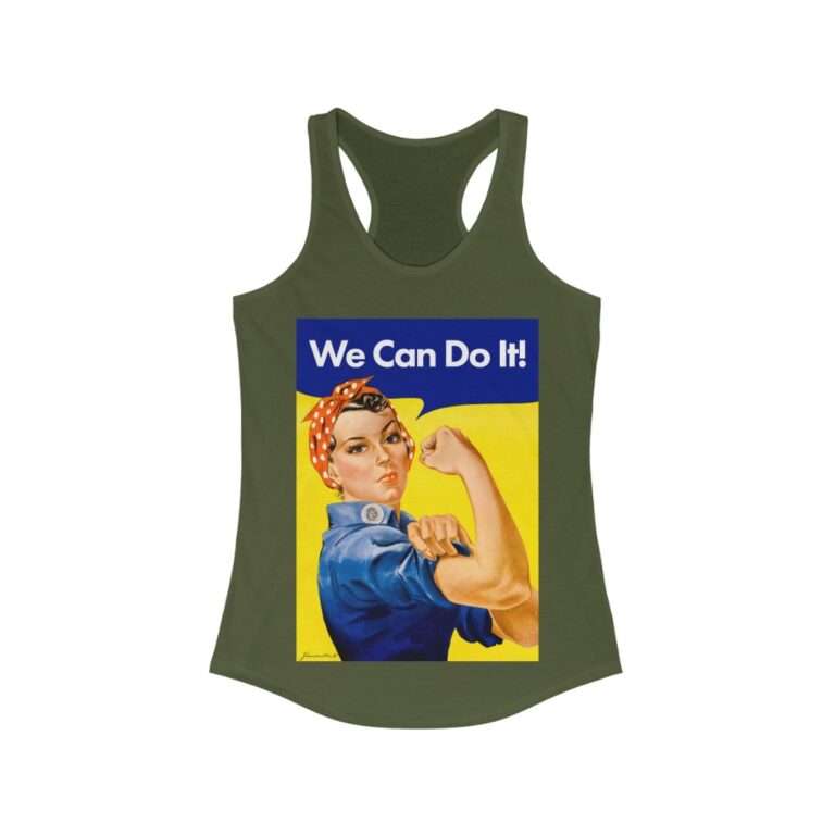 We Can Do it! WWII Poster Art - Women's Racerback Tank - Image 5