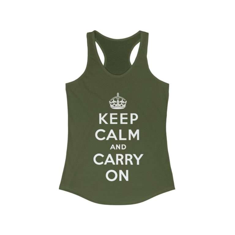 Keep Calm and Carry On - Women's Racerback Tank - Image 6