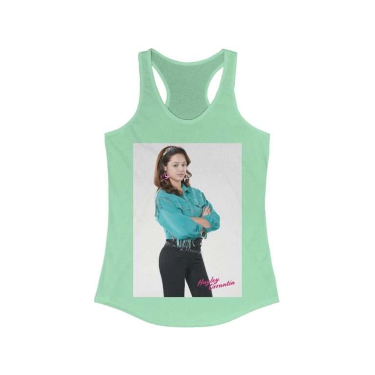 The Goldbergs Hayley Orrantia in Green Fringe Jacket - Women's Racerback Tank - Image 7