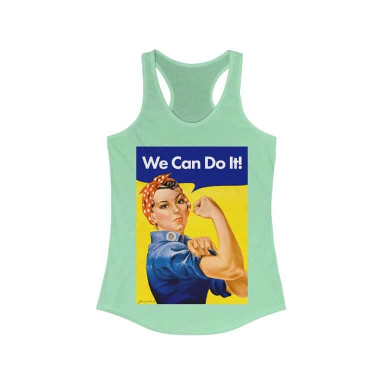 We Can Do it! WWII Poster Art - Women's Racerback Tank - Image 6