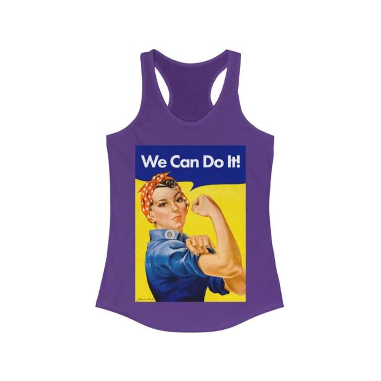 We Can Do it! WWII Poster Art - Women's Racerback Tank - Image 12