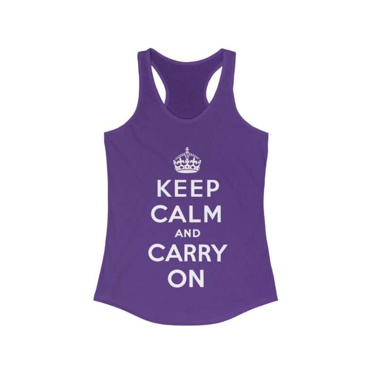 Keep Calm and Carry On - Women's Racerback Tank - Image 13