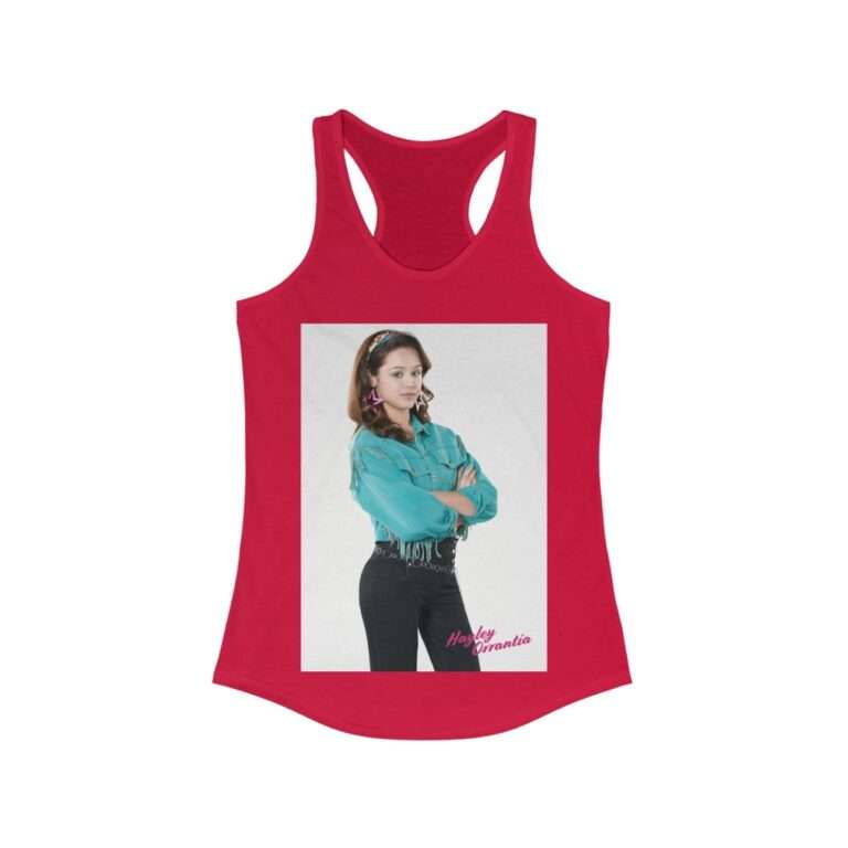The Goldbergs Hayley Orrantia in Green Fringe Jacket - Women's Racerback Tank - Image 15