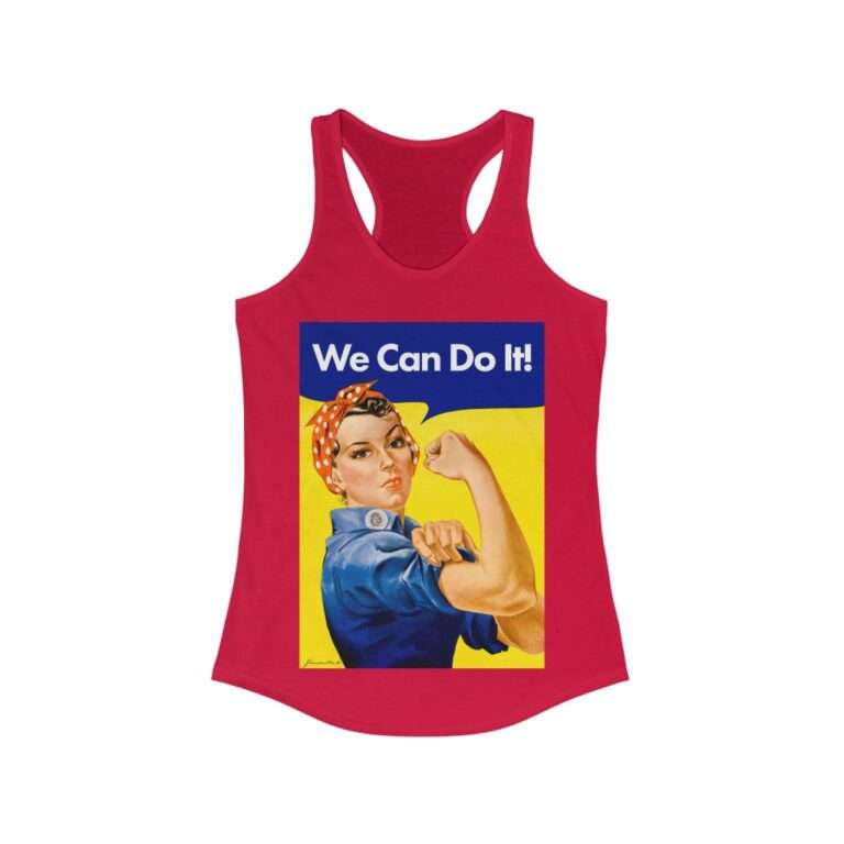 We Can Do it! WWII Poster Art - Women's Racerback Tank - Image 15