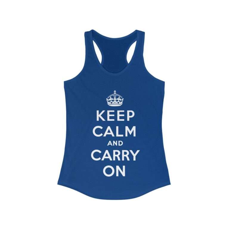 Keep Calm and Carry On - Women's Racerback Tank - Image 11