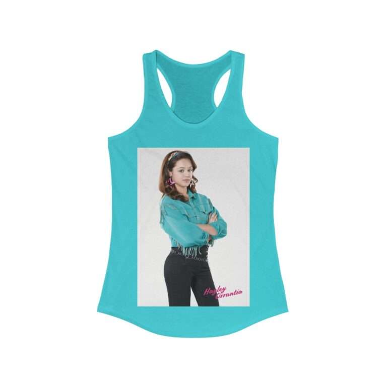 The Goldbergs Hayley Orrantia in Green Fringe Jacket - Women's Racerback Tank