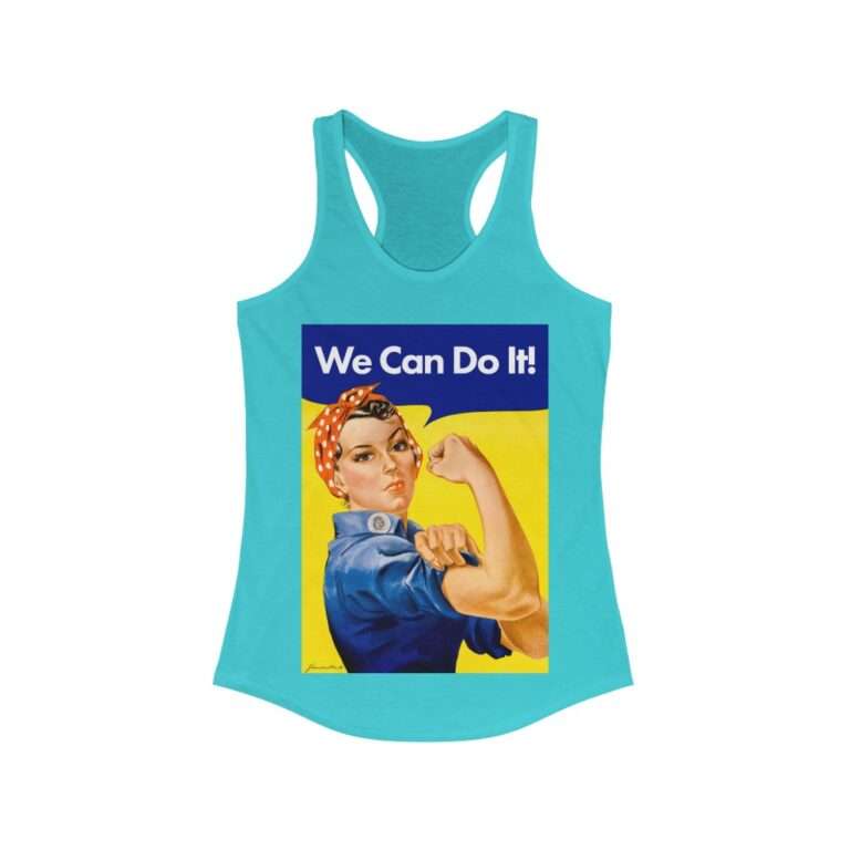 We Can Do it! WWII Poster Art - Women's Racerback Tank - Image 8