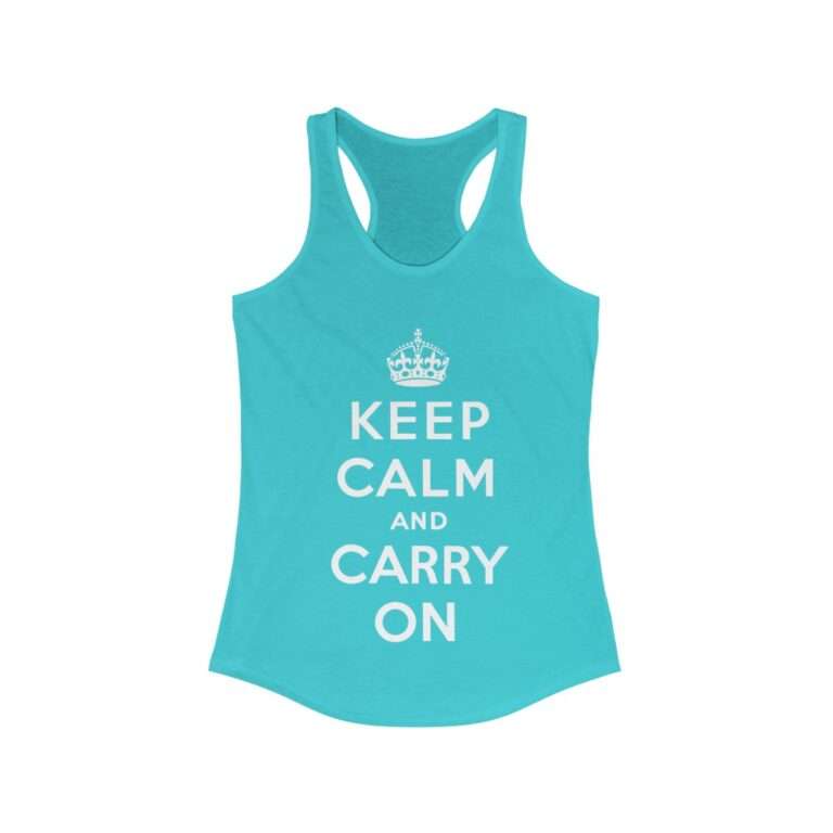 Keep Calm and Carry On - Women's Racerback Tank - Image 9