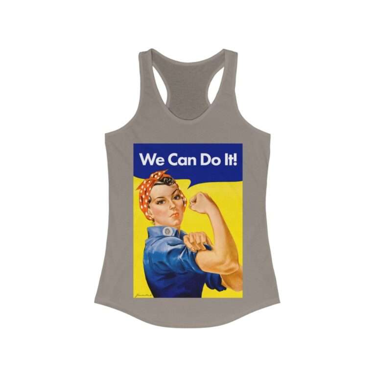 We Can Do it! WWII Poster Art - Women's Racerback Tank - Image 4