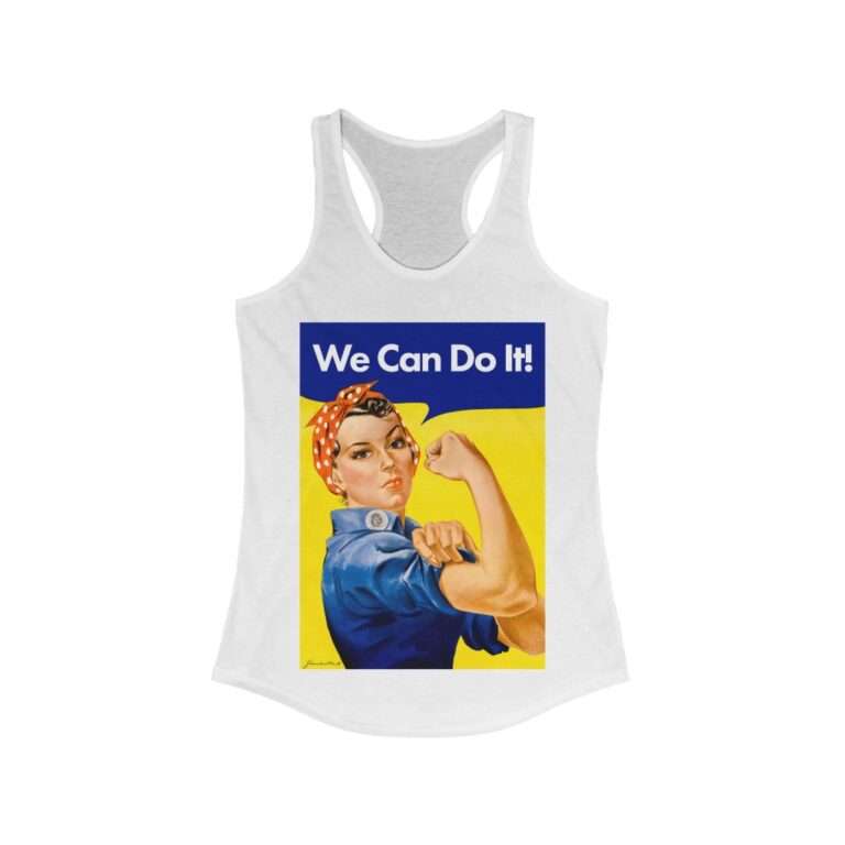 We Can Do it! WWII Poster Art - Women's Racerback Tank - Image 2