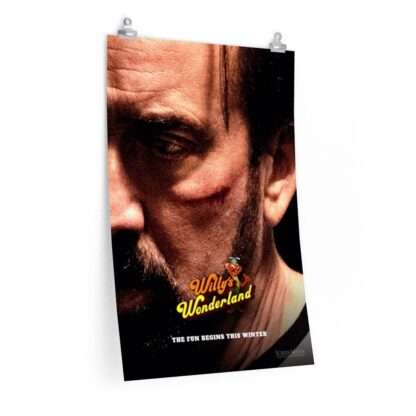 Printed teaser poster for Willy's Wonderland ft. Nicolas Cage - The Janitor