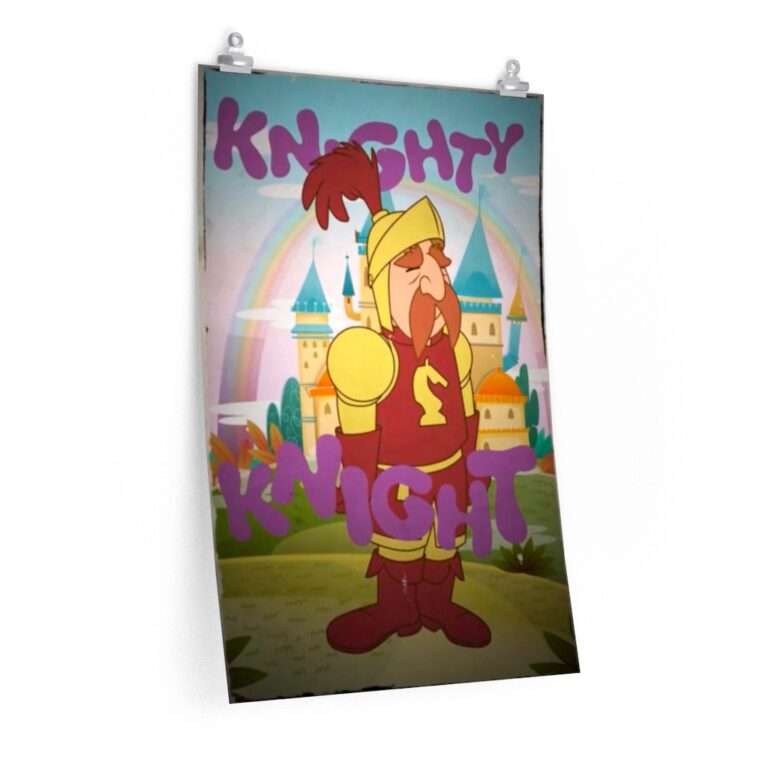 Printed cartoon poster for Willy's Wonderland ft. Nicolas Cage - Knighty Knight