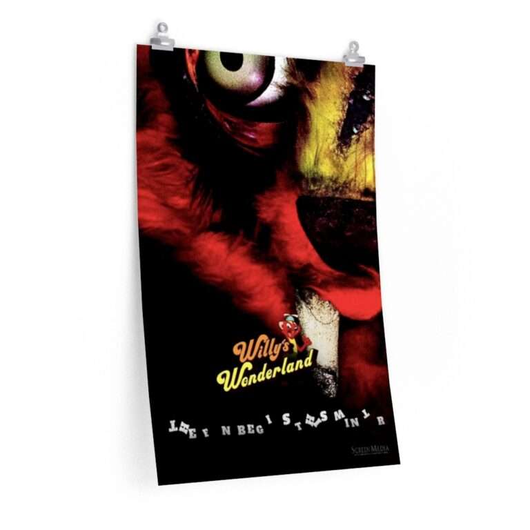 Printed teaser poster for Willy's Wonderland ft. Nicolas Cage - Willy Weasel