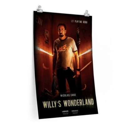 Printed poster for Willy's Wonderland ft. Nicolas Cage