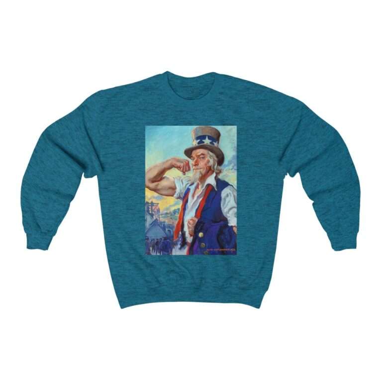 Uncle Sam Strong America by James Montgomery Flagg - Sweatshirt - Image 10