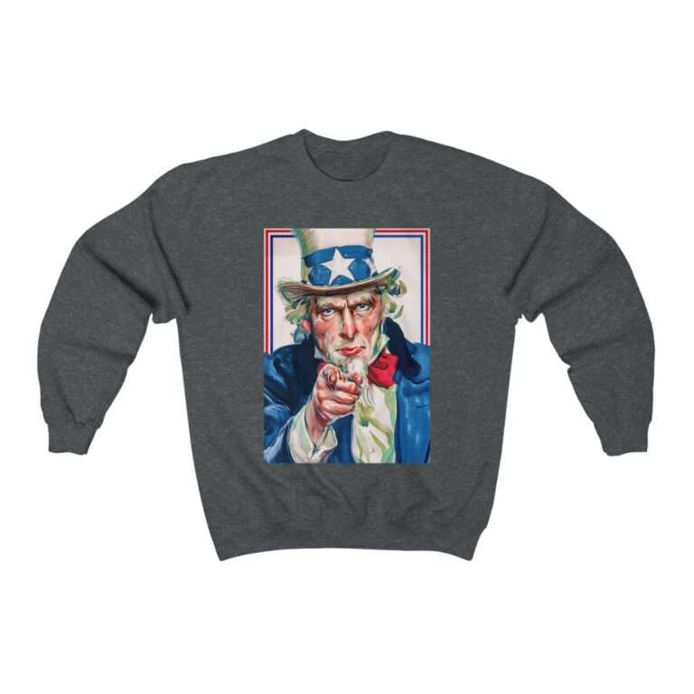 Uncle Sam I Want You Poster Art - Sweatshirt - Image 8