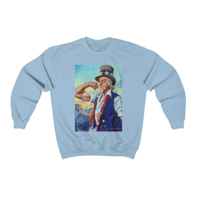 Uncle Sam Strong America by James Montgomery Flagg - Sweatshirt - Image 9