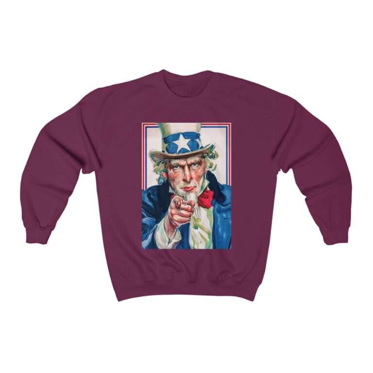 Uncle Sam I Want You Poster Art - Sweatshirt - Image 14