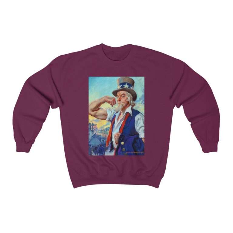 Uncle Sam Strong America by James Montgomery Flagg - Sweatshirt - Image 14