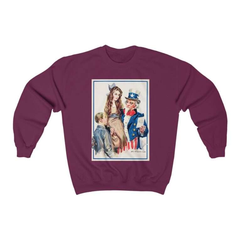 Uncle Sam Boys and Girls by James Montgomery Flagg - Sweatshirt - Image 14