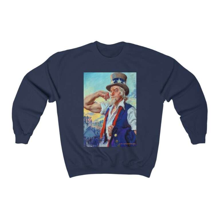 Uncle Sam Strong America by James Montgomery Flagg - Sweatshirt - Image 11