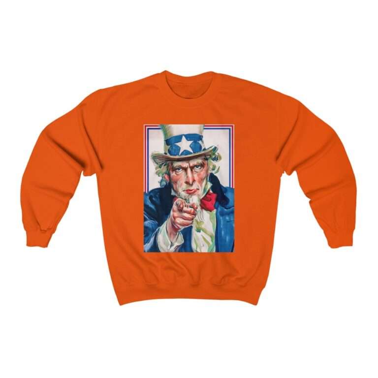 Uncle Sam I Want You Poster Art - Sweatshirt - Image 4
