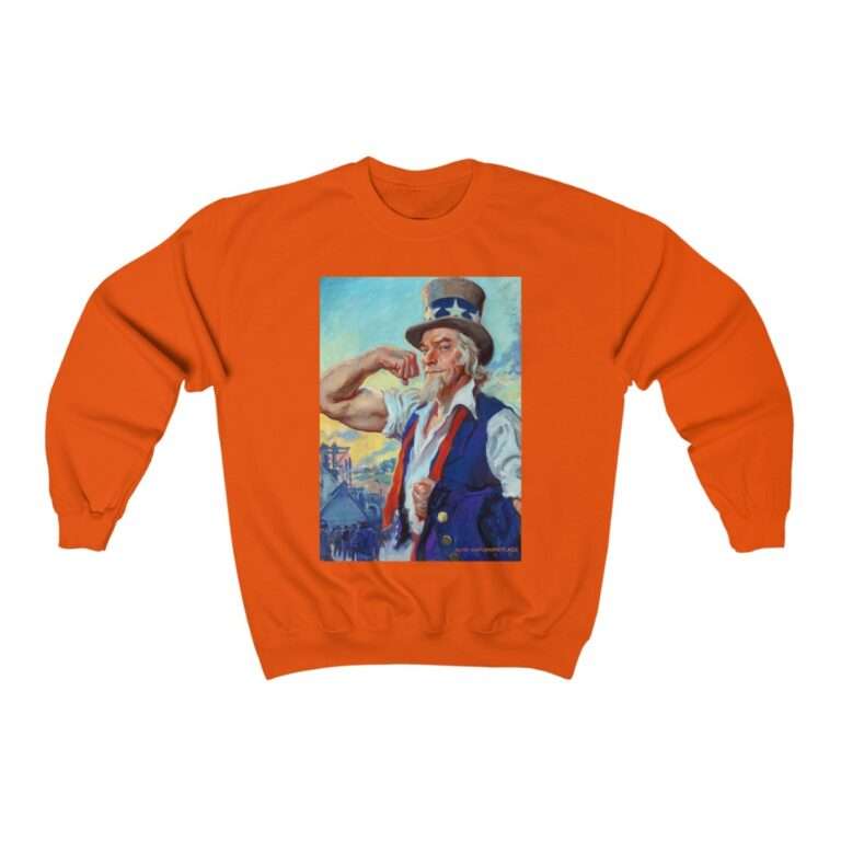 Uncle Sam Strong America by James Montgomery Flagg - Sweatshirt - Image 5
