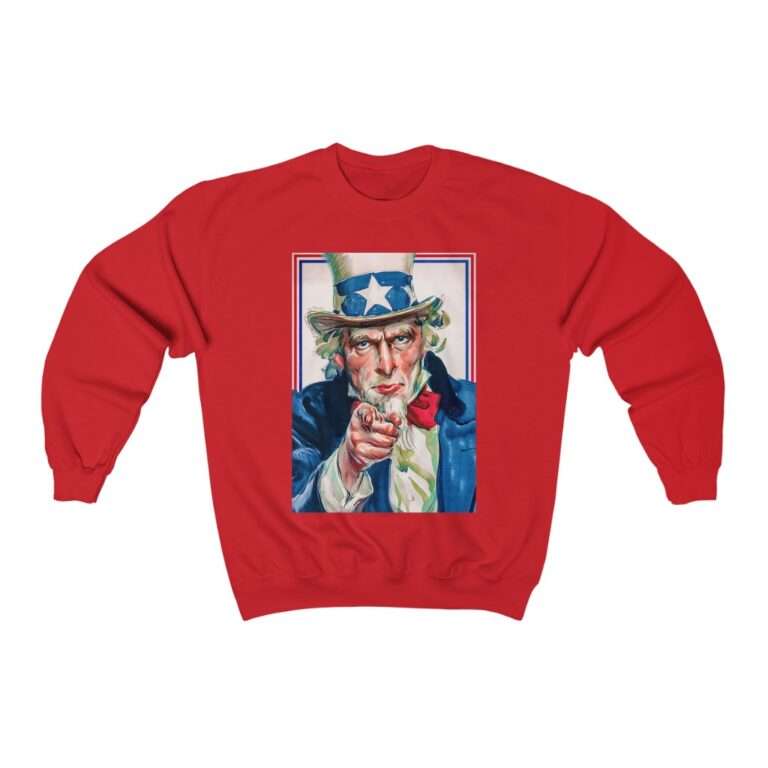 Uncle Sam I Want You Poster Art - Sweatshirt - Image 15