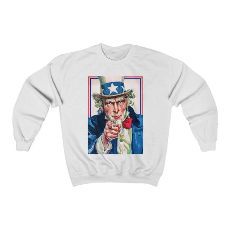 Uncle Sam I Want You Poster Art - Sweatshirt - Image 2