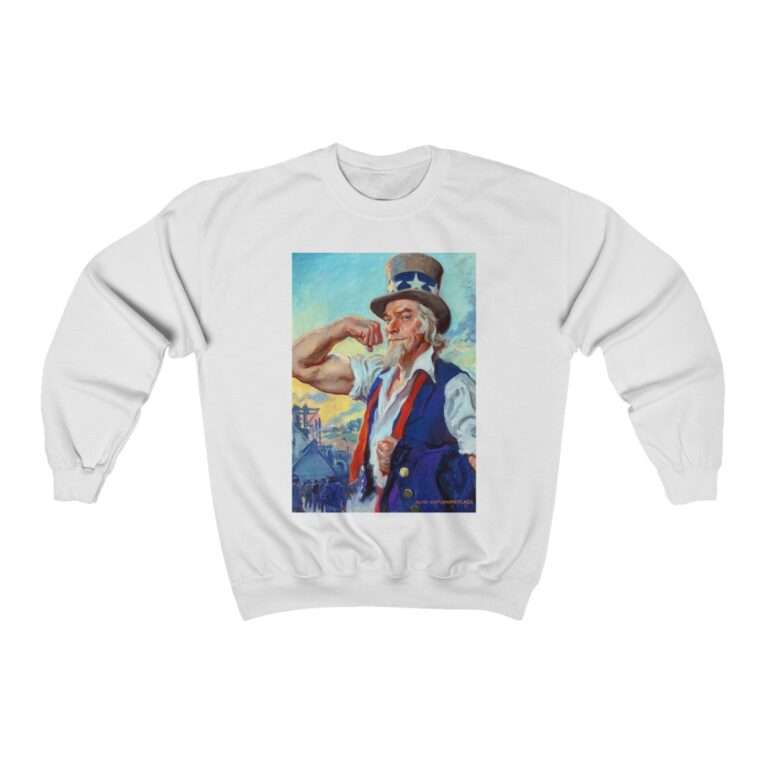 Uncle Sam Strong America by James Montgomery Flagg - Sweatshirt - Image 2